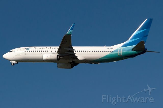 Boeing 737-800 (PK-GFQ) - Takeoff rw 35 BTJ, positive rate and gear up