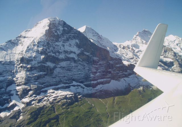 VELOCITY Velocity (HB-YHV) - The Eiger North face in the Swiss Alps is just to the right of my Velcoty 173FG HB-YHV