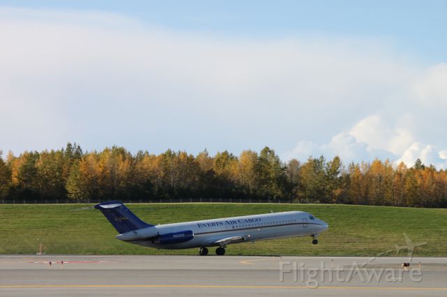 Douglas DC-9-10 (N932CE) - Everts Air Cargo DC-9 taking off from Anchorage International Airport 9-26-2011