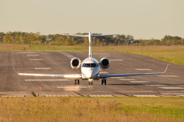 IAI Gulfstream G280 (C-FZCV) - IAI Gulfstream taxiing to the end of Runway 22 for departure. 
