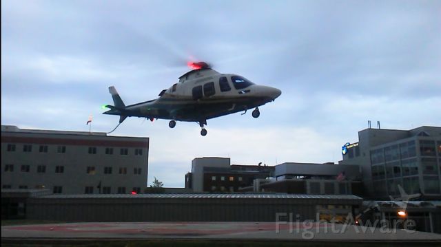 SABCA A-109 (N901XM) - LifeFlight of Maine 2 landing at Central Maine Medical Center