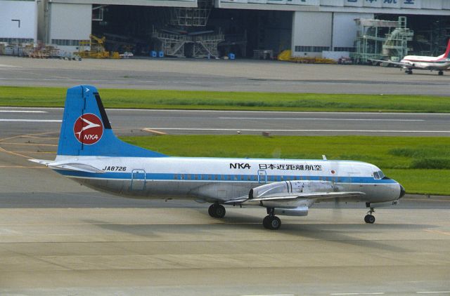 NAMC (1) YS-11 (JA8726) - Taxing at Tokyo-Haneda Intl Airport on 1986/07/12