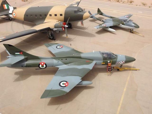 — — - collection of flyable royal jordanian air force aircraft ain Aqaba, Jordan