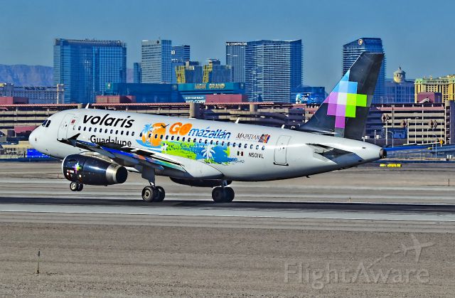 Airbus A319 (N501VL) - N501VL Volaris 2006 Airbus A319-133 - cn 2979br /"Guadalupe"br /br /McCarran International Airport (KLAS)br /Las Vegas, Nevadabr /TDelCorobr /January 15, 2014