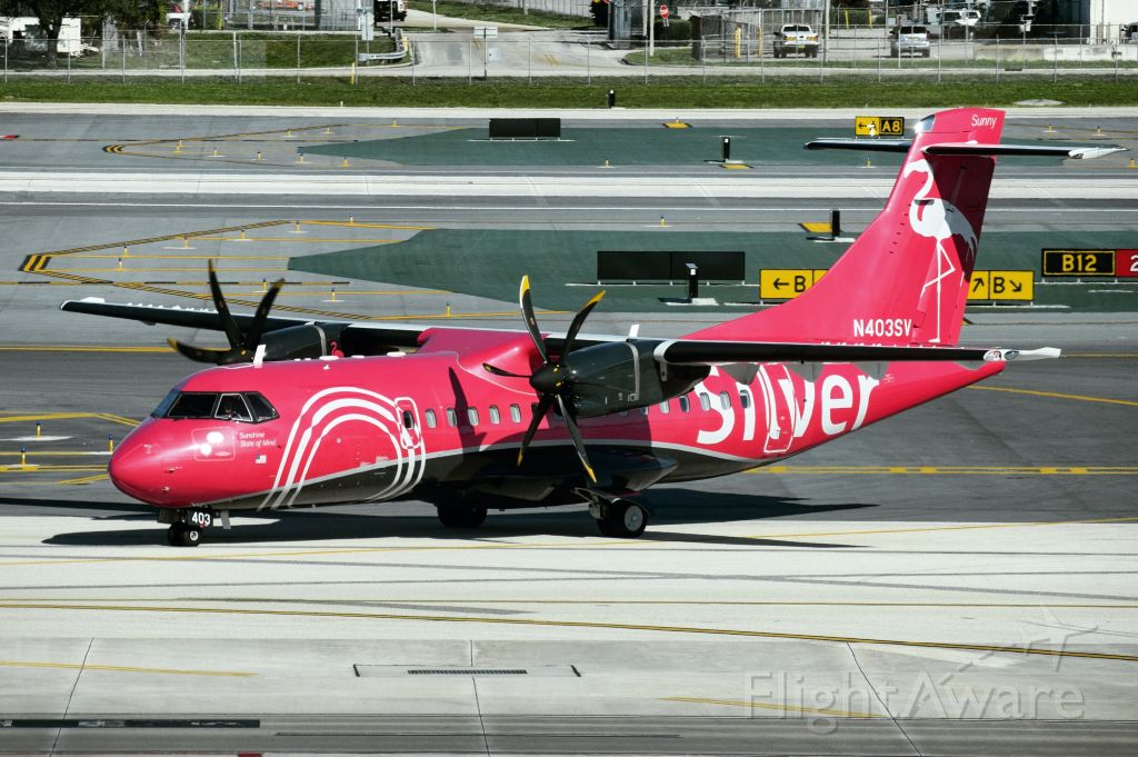 Aerospatiale ATR-42-600 (N403SV) - Silver Airways ATR-42 arriving into FLL from PNS