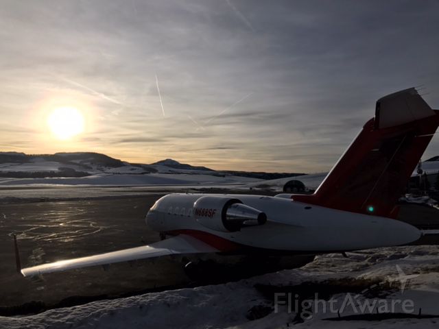 Canadair Challenger (VTE688) - Beautiful Sunset in TEX