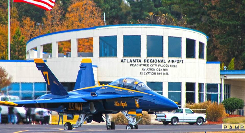McDonnell Douglas FA-18 Hornet — - Blue Angel #7 on the ramp. Prepping for the 2015 Great Georgia Airshow.