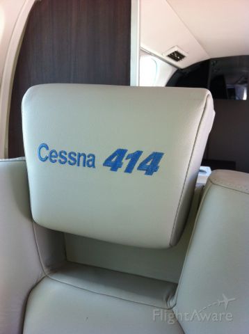 Cessna Chancellor (N414TN) - Headrest detail