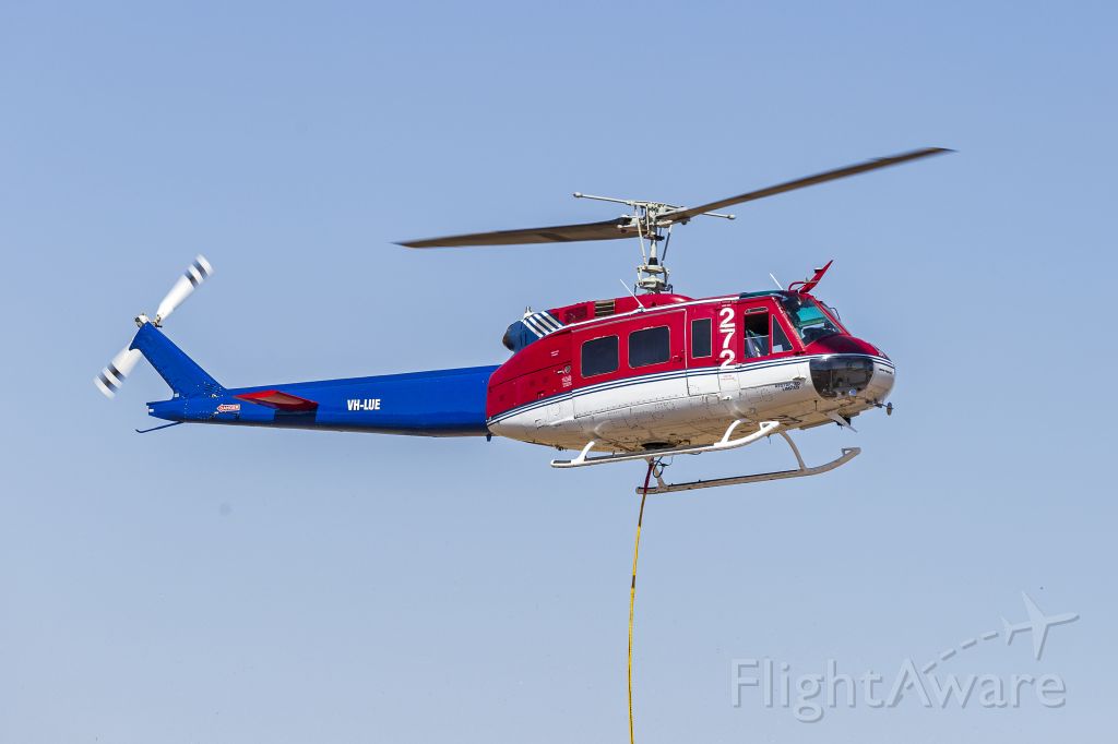 Bell UH-1V Iroquois (VH-LUE) - Trecked (VH-LUE/Helitak 272) Bell UH-1H at Narrabri Airport