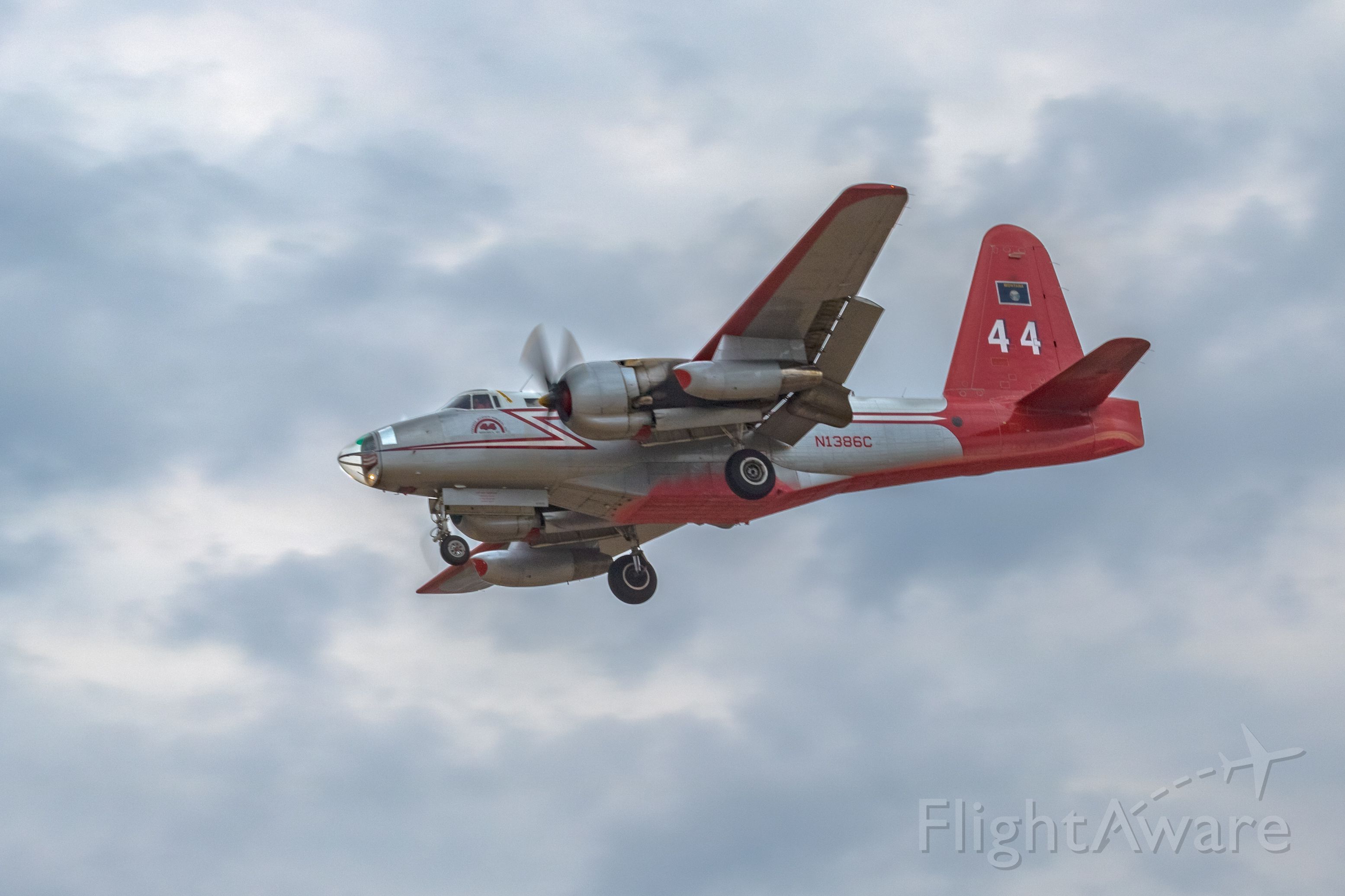 — — - Neptune Aviation Lockheed P2V-5 returning to KFAT after battling Willow Fire in North Fork, CA. (2015)