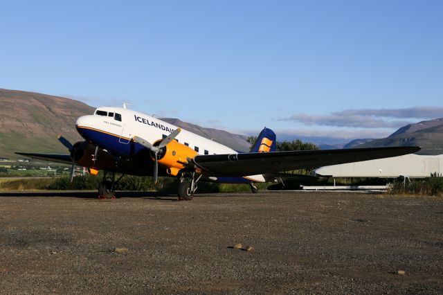 Douglas DC-3 (TF-NPK) - Outside the hangars in Akureyri, August 2017