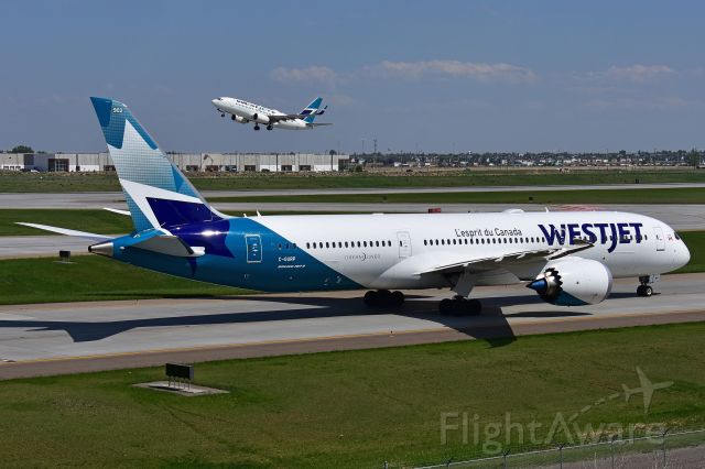 Boeing 787-9 Dreamliner (C-GURP) - WestJet Boeing 787-9 Dreamliner arriving at YYC on June 3.