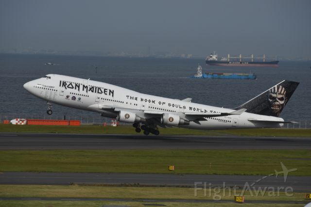 Boeing 747-400 (TF-AAK) - norimotoさんbr /norimotoさん 投稿：2016/04/22 15:22:49br /br /Thank you Iron Maiden.br /br /ED FORCE ONE - ABD666br /Haneda to Beijing.br /THE BOOK OF SOULS WORLD TOUR - 2016