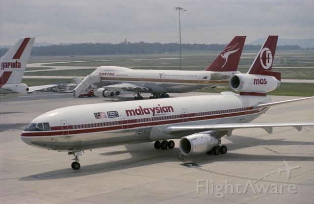 McDonnell Douglas DC-10 (9M-MAV) - A couple of old classics together at Tullamarine, Melbourne 14 November 1981.