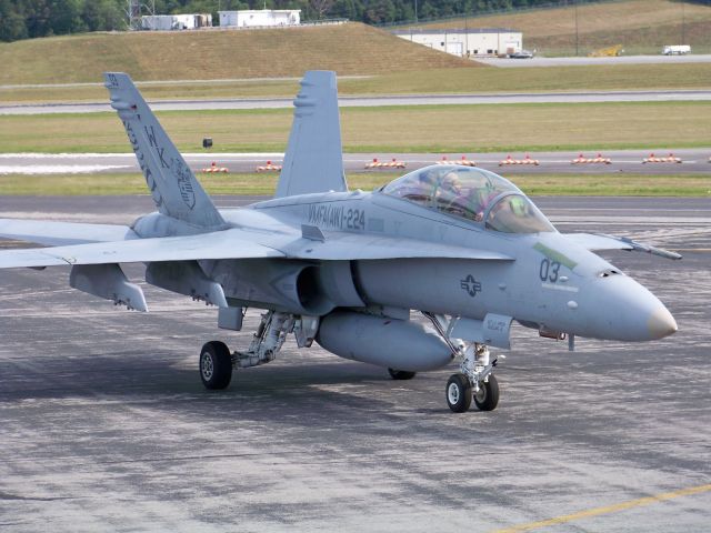 — — - FA-18 Hornet.  On the way out of TRI for the fly-over at Bristol Motor Speedway for the Sharpie 500.