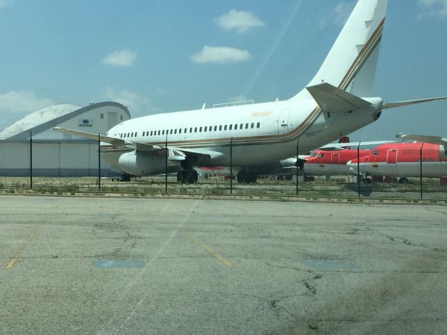 Boeing 737-700 (N500VP) - This is (permanently) parked on the apron at Aviation Technical Services, Kansas City Intrrnational. Photographed May 6, 2017. She hasnt moved in probably 2+ years.