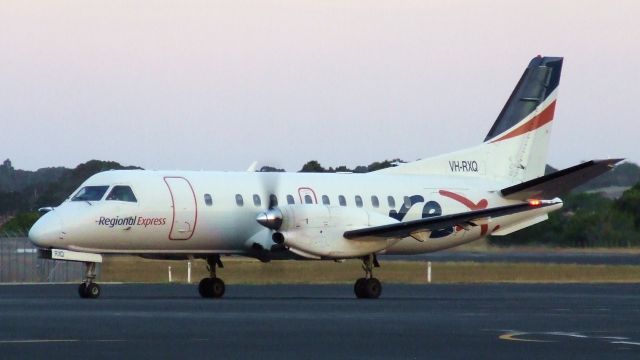 Saab 340 (VH-RXQ) - Regional Express SAAB 340B VH-RXQ (cn 200) at Wynyard Airport Tasmania on 21 February 2018. Adelaide-based aircraft.