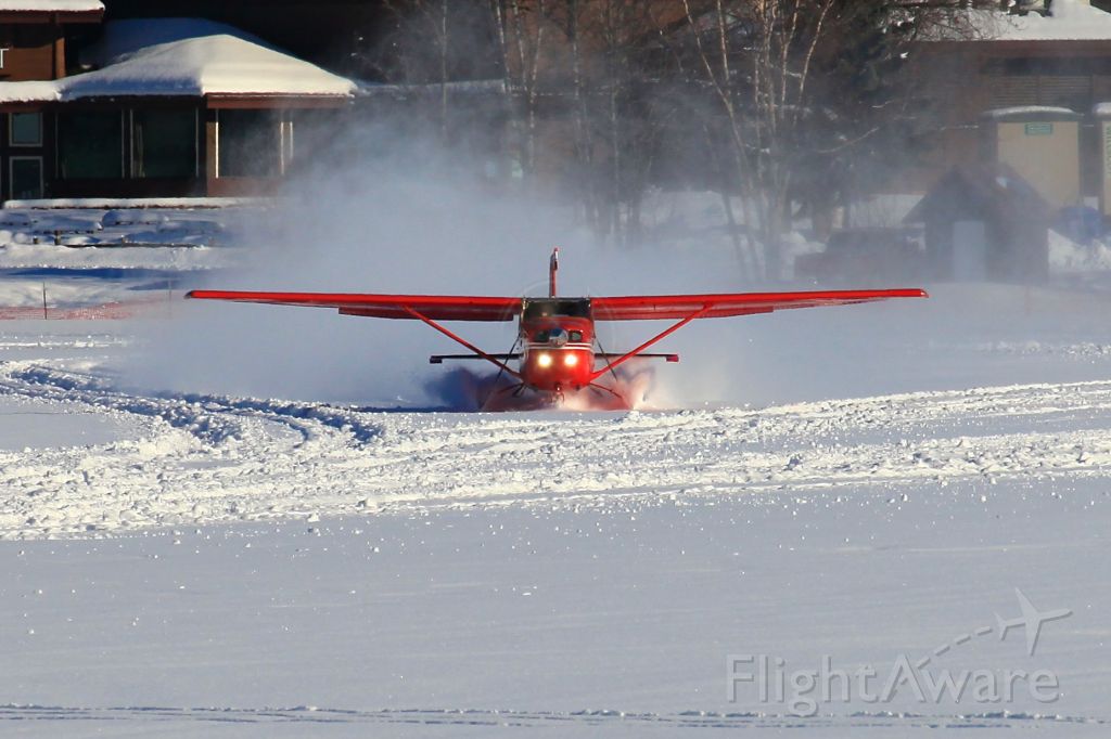 Cessna 206 Stationair (N4596U) - Takeoff in 12 inches of fresh snow.