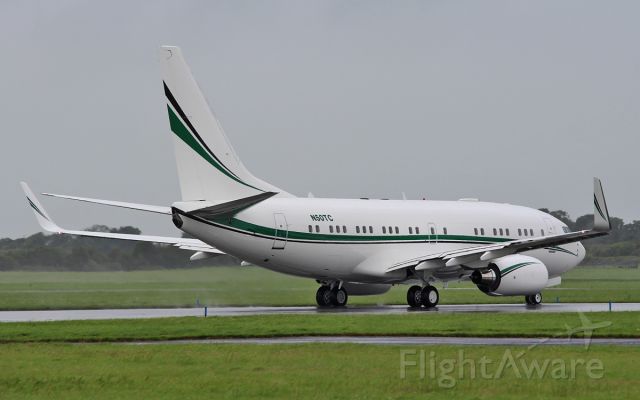Boeing 737-700 (N50TC) - n50tc b737-7 bbj taxiing for dep from shannon 3/8/16.