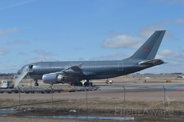 N15005 — - Canadian Armed Forces Airbus 310 CC-150 Polaris taking on fuel in Sioux Falls SD