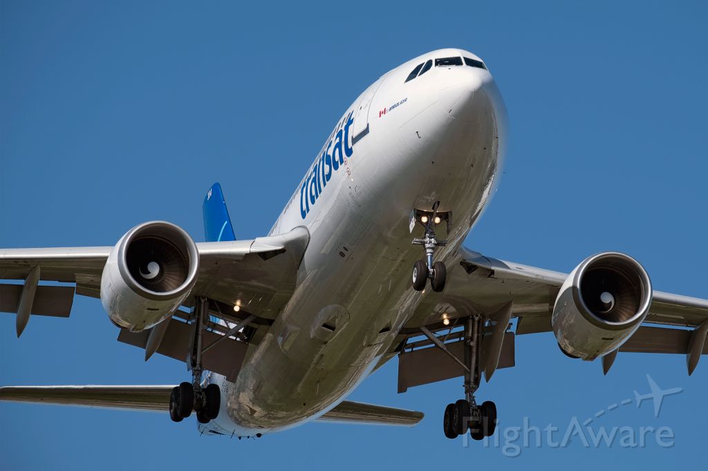 Airbus A310 (C-GSAT) - Air Transat A310 on short final into Toronto Pearson (YYZ).