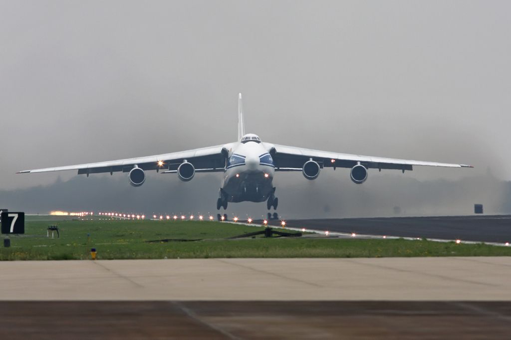 Antonov An-124 Ruslan (RA-82045) - Taking off from Gilze-Rijen airbase, The Netherlands,