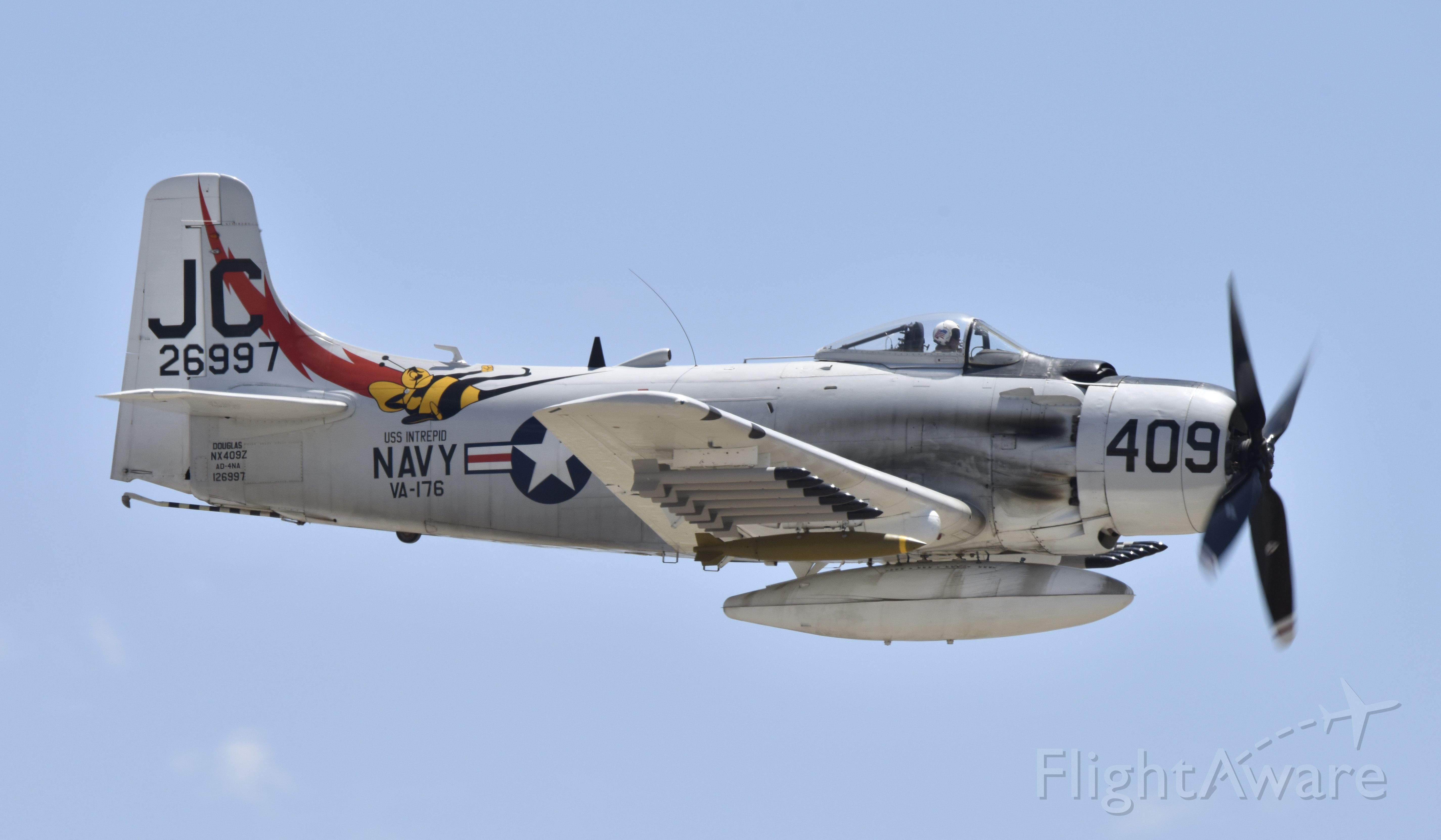 Douglas AD Skyraider (N409Z) - Planes of Fame Airshow Chino CA