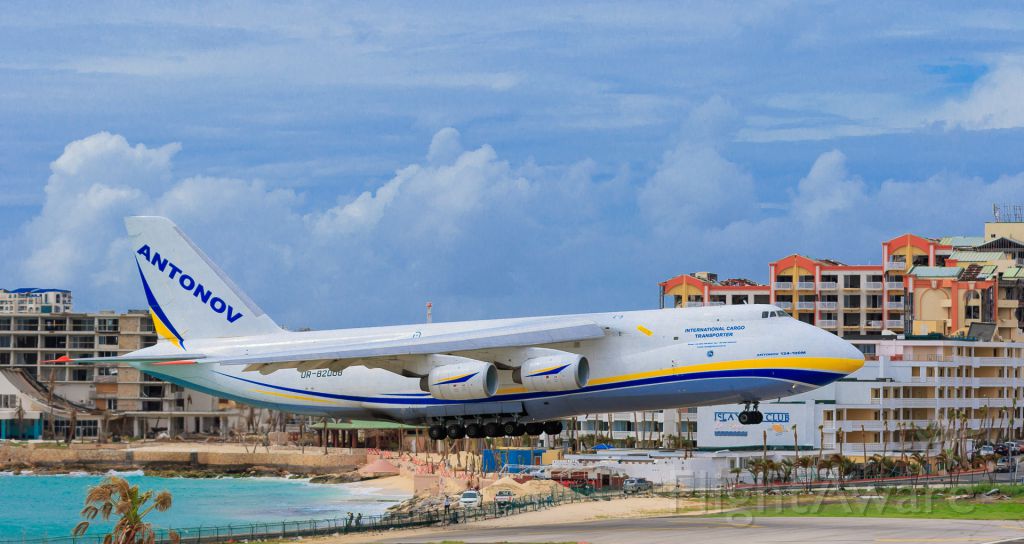 Antonov An-124 Ruslan (UR-82008) - Antonov 124-100M landing at TNCM St Maarten.