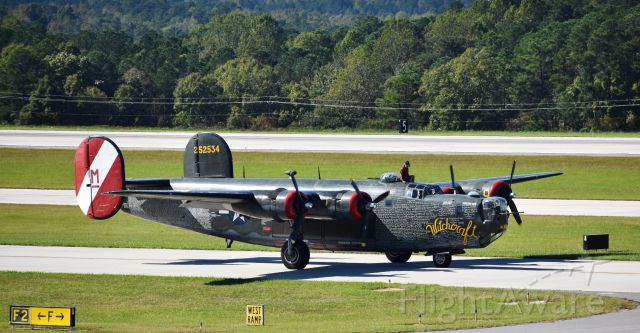 Consolidated B-24 Liberator (N224J) - Witchcraft makes her entrance to RDU on 10/19/17 for a Collings Foundation fly-in.