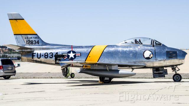 North American F-86 Sabre (52-5012) - A ex-USAF F-86 Sabre sits during March RARB Airshow 2016 after an outstanding performance 