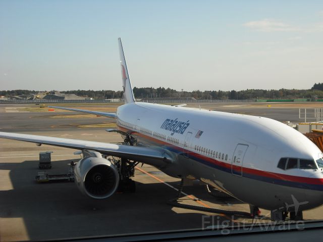 Boeing 777-200 — - A Malaysian air lins 777 at narita air port
