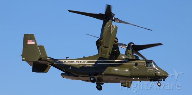 Bell V-22 Osprey (16-8327) - This snap of the USMCs MV-22B Osprey 168327, the first picture of this Marine Corps Presidential Osprey to be posted into FAs photo gallery, was taken in 2016 and shows it as part of a multi-rotorbird flight escorting then-President Obama as he returned to Reno-Tahoe International after a visit to Lake Tahoe.