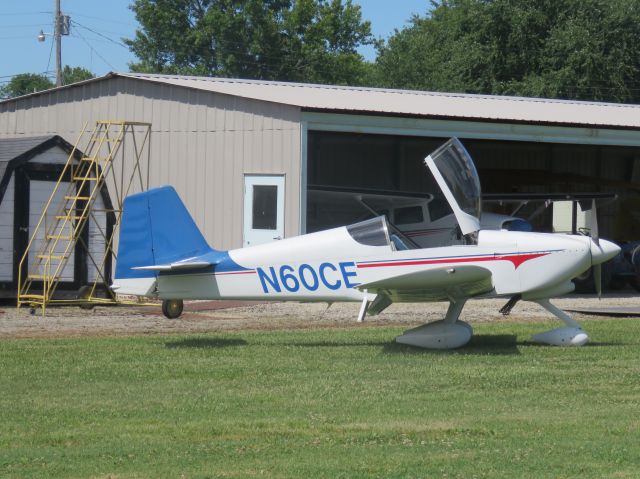 N60C3 — - New plane at this 2000 foot grass strip, Blue Lick Airport, Kentucky, USA This is a Vans RV-6A