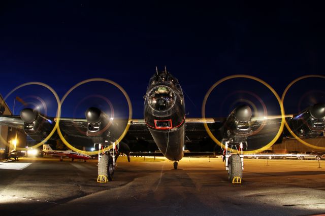 Avro 683 Lancaster (BXFM159) - Roar of Four. This is the first public running of all four engines on the Nanton Lancaster