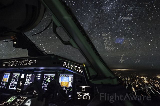 Embraer 170/175 — - Blasting north under a starry sky 