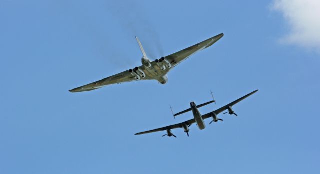 XH558 — - Waddington air show 2012. Lancaster and Vulcan 