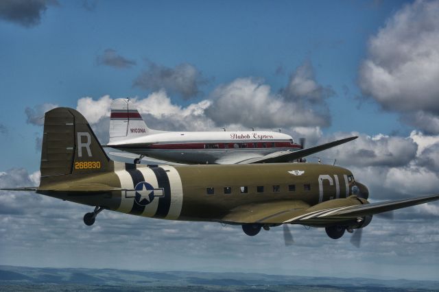 Douglas DC-3 (N45366) - Flying over Connecticut, May 2019