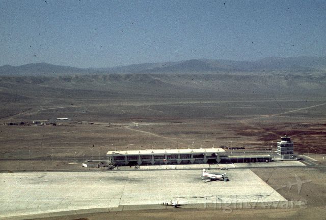— — - Hawker Siddeley HS 748.br /At Cerro Moreno Airport.br /Antofagasta, Chilebr /Photo: March 1978