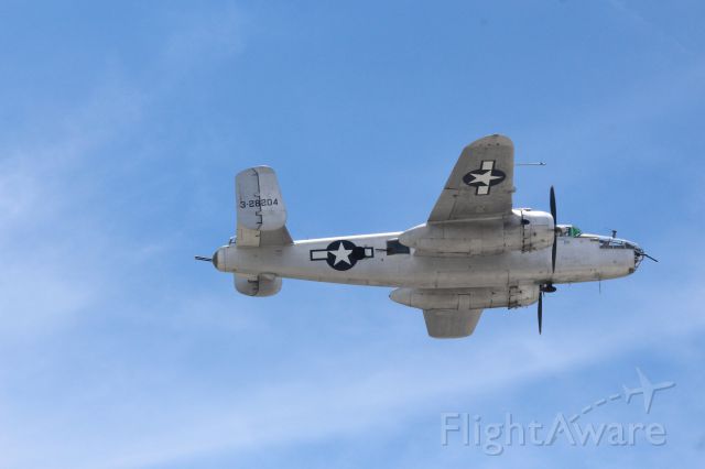North American TB-25 Mitchell (32-8204) - 3-28204 At Palm Springs Memorial Day, 2017/05/29... Apparently this was her last flight before being retired.