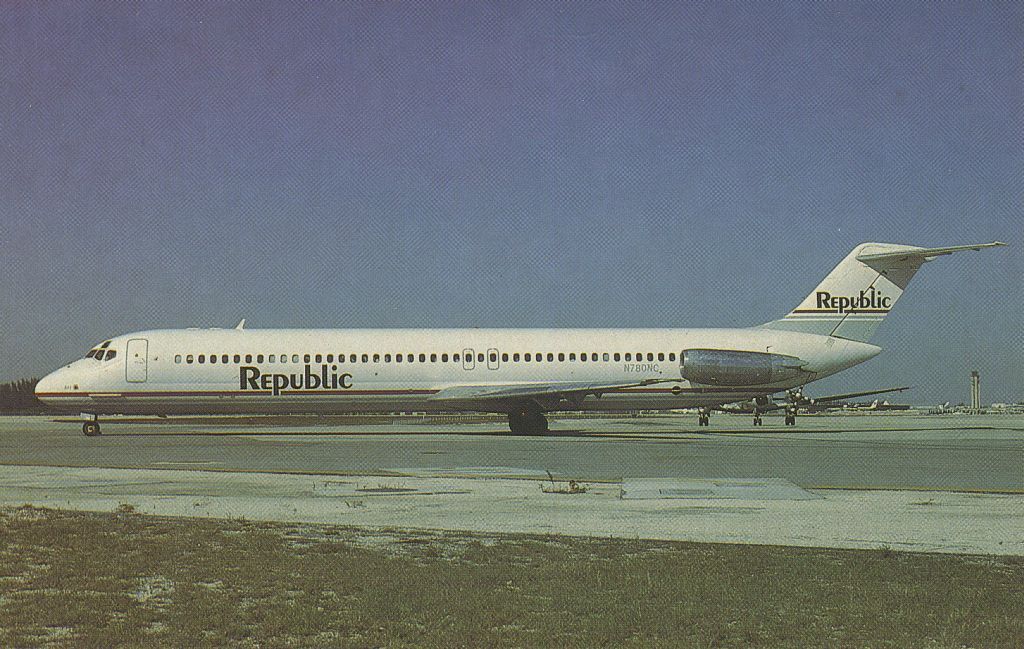 McDonnell Douglas DC-9-50 (N780NC) - scanned from postcardbr /Republic