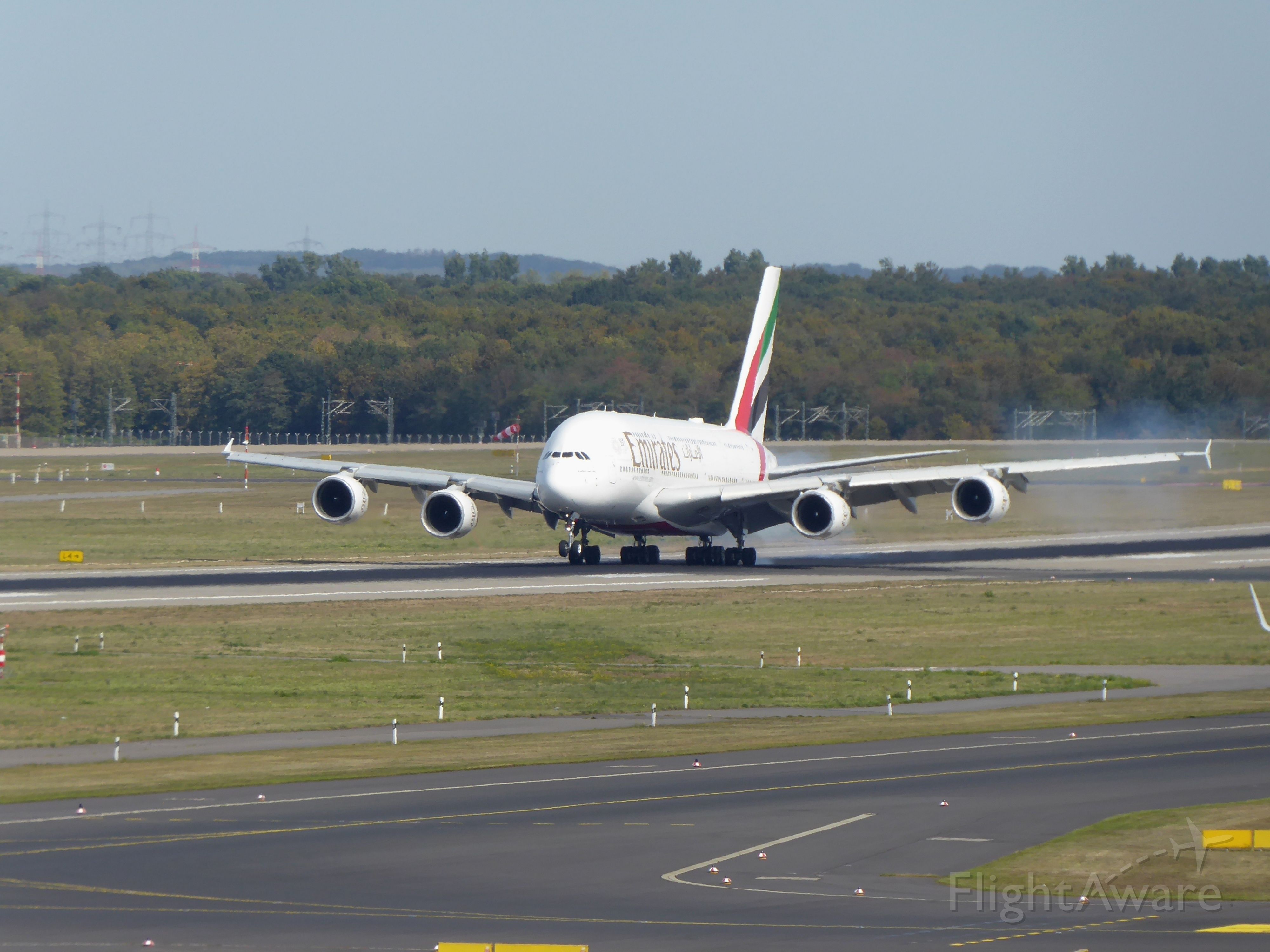 Airbus A380-800 (A6-EUC) - Emirates A380-800 A6-EUC touchdown on 23L DUS, 22.09.2019.