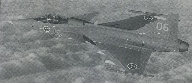 Saab JAS39 Gripen — - scanned from postcard