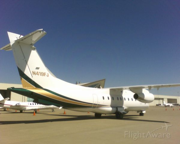 Fairchild Dornier 328JET (N419FJ) - Sparky rests at RDU, awaiting casino patrons.