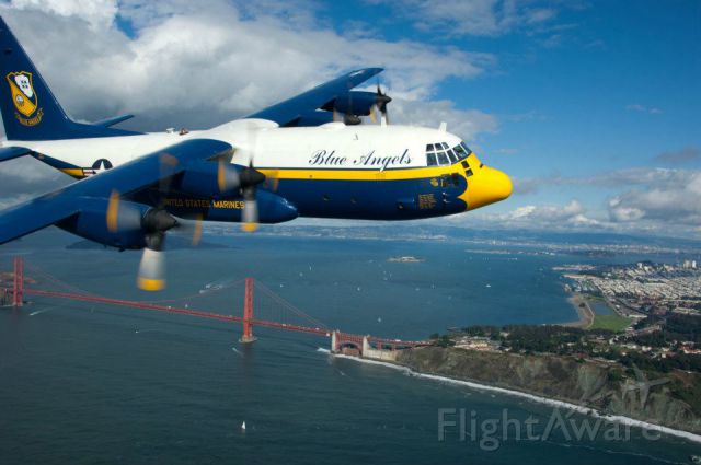 Lockheed C-130 Hercules — - FAAAAAAAAATTTTTTTT  ALBERT!   Over Golden Gate