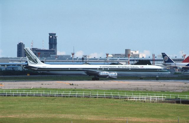 McDonnell Douglas DC-8-70 (N816EV) - Departure at Narita Intl Airport Rwy16 on 1989/07/22