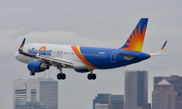 Airbus A320 (N246NV) - (9/3/2020) Allegiant's first day of operations to BOS! N246NV on final for 22L on their 2nd flight to BOS and 1st flight from TYS!