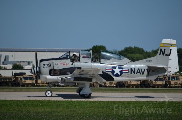North American Trojan — - EAA 2011 T-28 taxiing back to warbirds area.