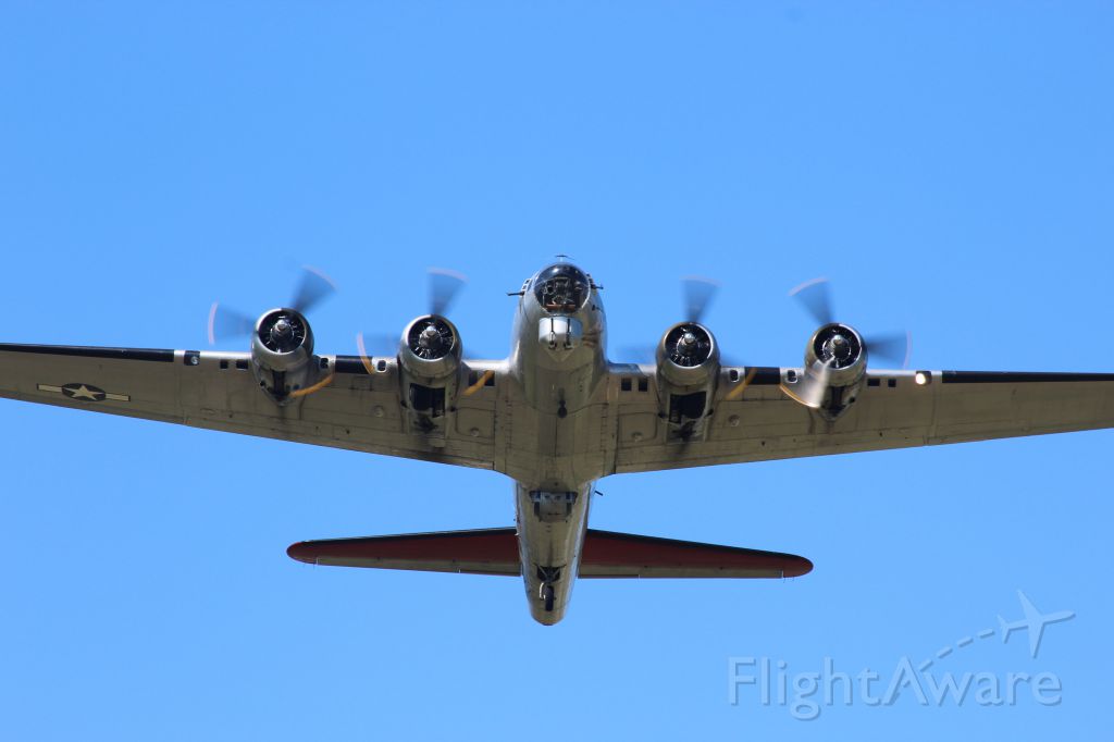 Boeing B-17 Flying Fortress (N5017N) - Late afternoon take-off from Appleton WI