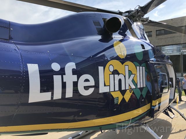 Piper Cheyenne 400 (N360LL) - N360LL sitting on the Marshfield Clinic Health System helicopter Pad in Marshfield Wi. 