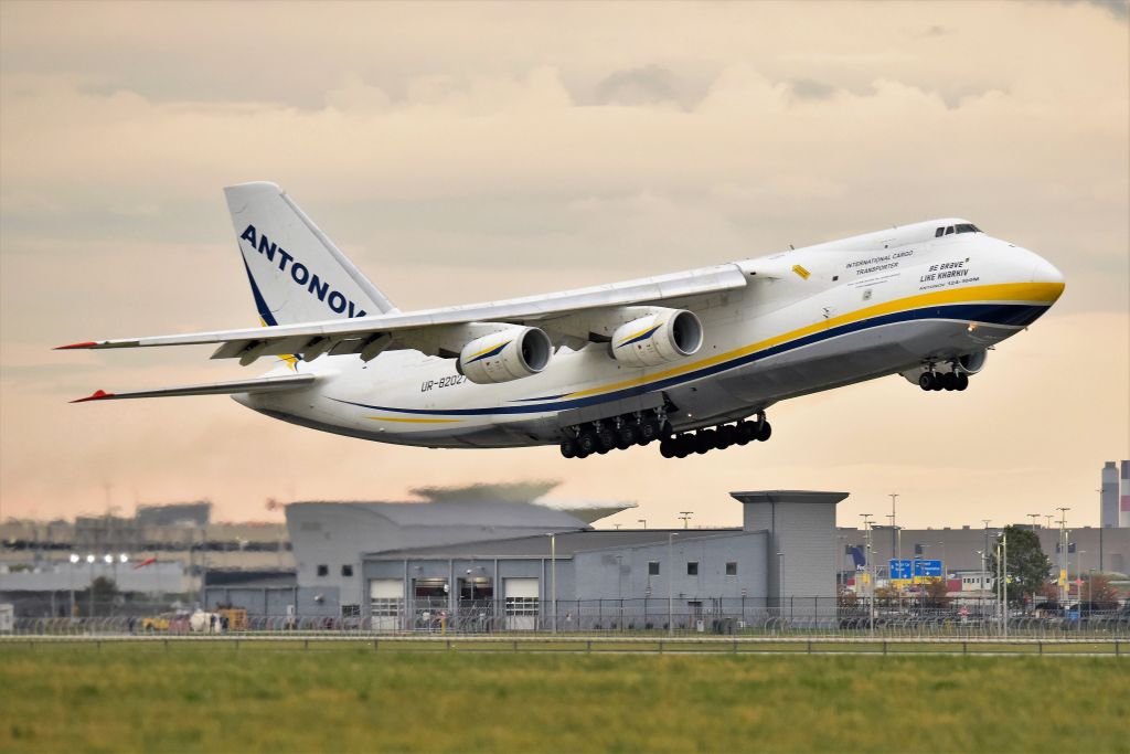 Antonov An-124 Ruslan (UR-82027) - 23-R 10-13-22 in a salute to our local fire station.